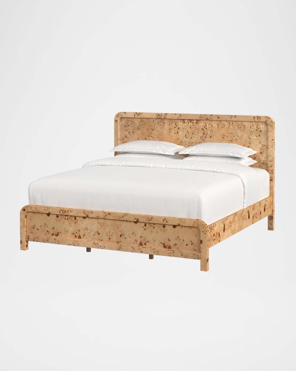 Cora Burl King Panel Bed